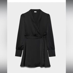 Aritzia long sleeve satin mademoiselle dress